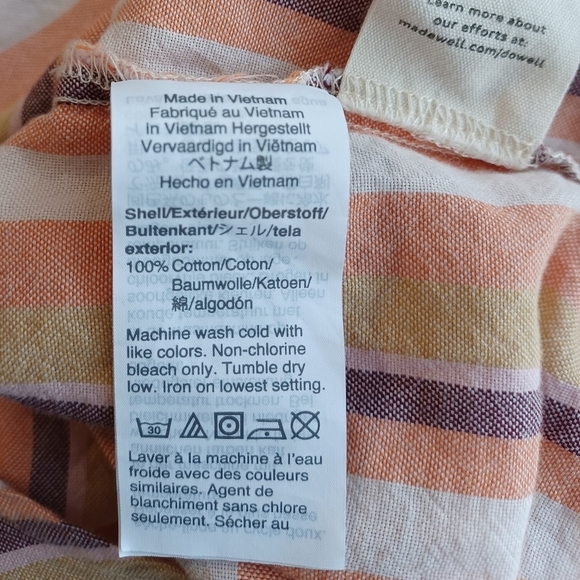 Madewell Courier 100% Cotton Sz XS Short-Sleeve Top - Picture 12 of 14